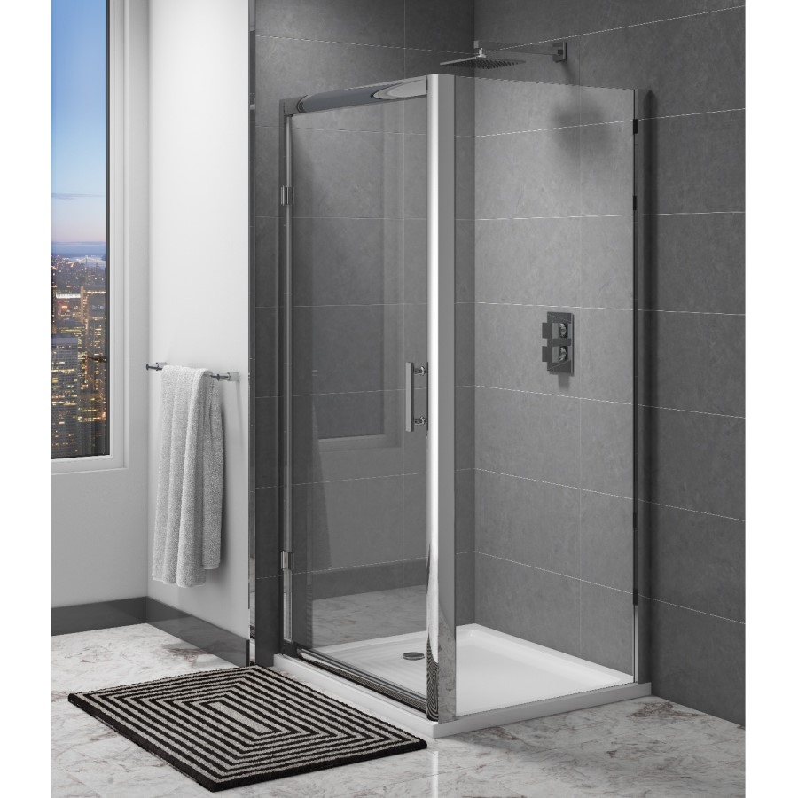 Claritas 6mm Glass Shower Door Side Panel - 800 x 1850mm