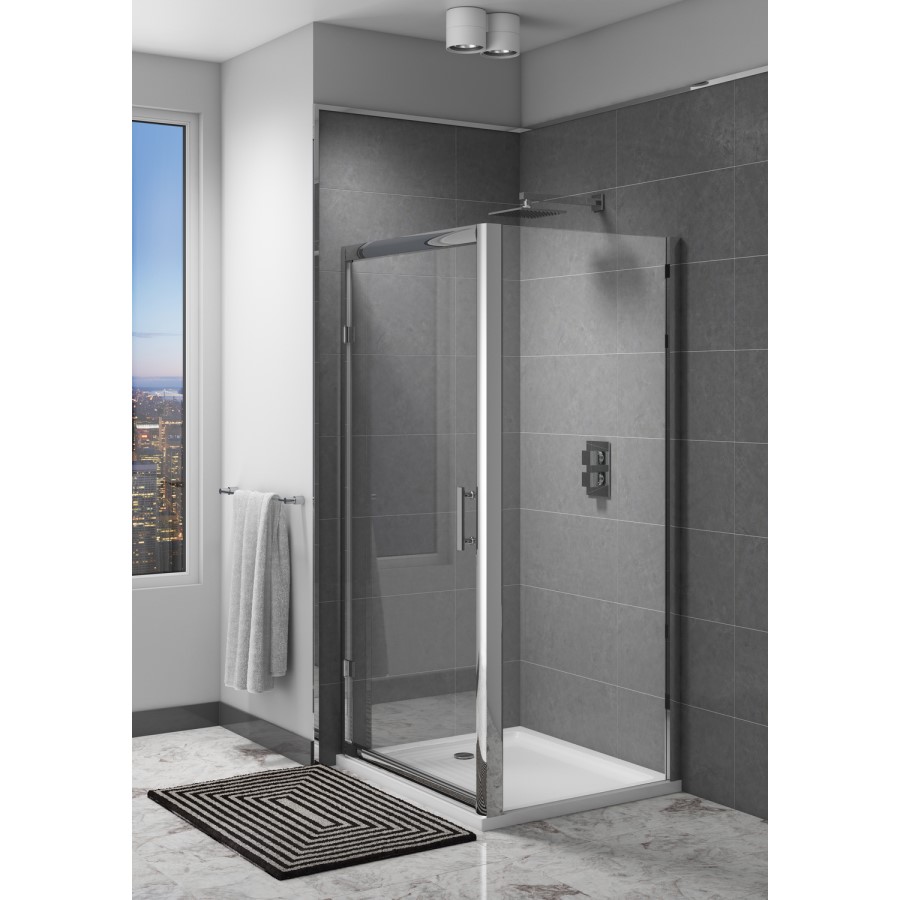 Claritas 6mm Glass Shower Door Side Panel - 800 x 1850mm