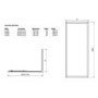 Claritas 6mm Glass Shower Door Side Panel - 800 x 1850mm