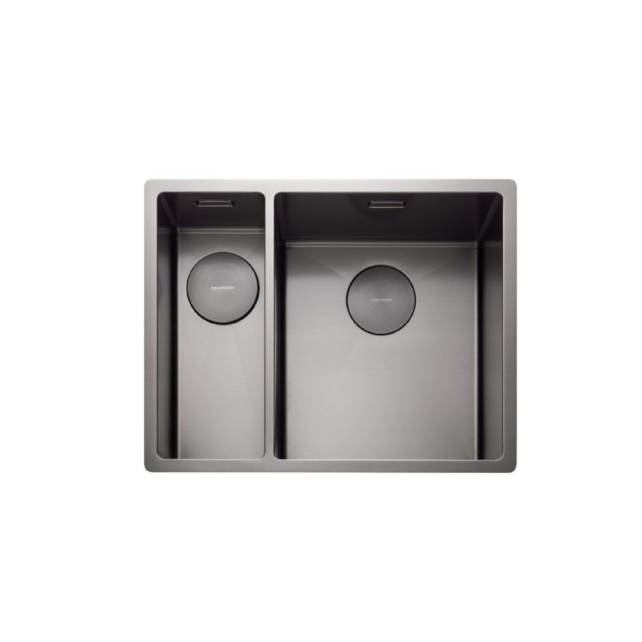 Rangemaster Spectra 1.5 Bowl Inset / Undermount Graphite Stainless Steel Kitchen Sink - Left Hand 
