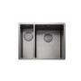 Rangemaster Spectra 1.5 Bowl Inset / Undermount Graphite Stainless Steel Kitchen Sink - Left Hand
