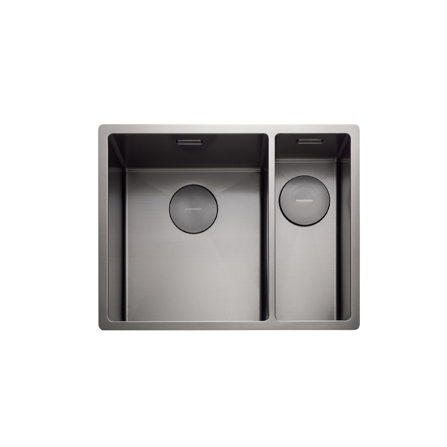 Photos - Kitchen Sink Rangemaster Spectra 1.5 Bowl Inset / Undermount Graphite Stainless Steel  - Right Hand SPE3416RGR/-DS 