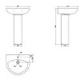 Cedar Pedestal Sink - 1 Tap Hole