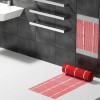 5sqm Electric Underfloor Heating Kit with 6iE WiFi Bright Porcelain Thermostat &amp; Heated Towel Bar - Warmup Sticky Mat
