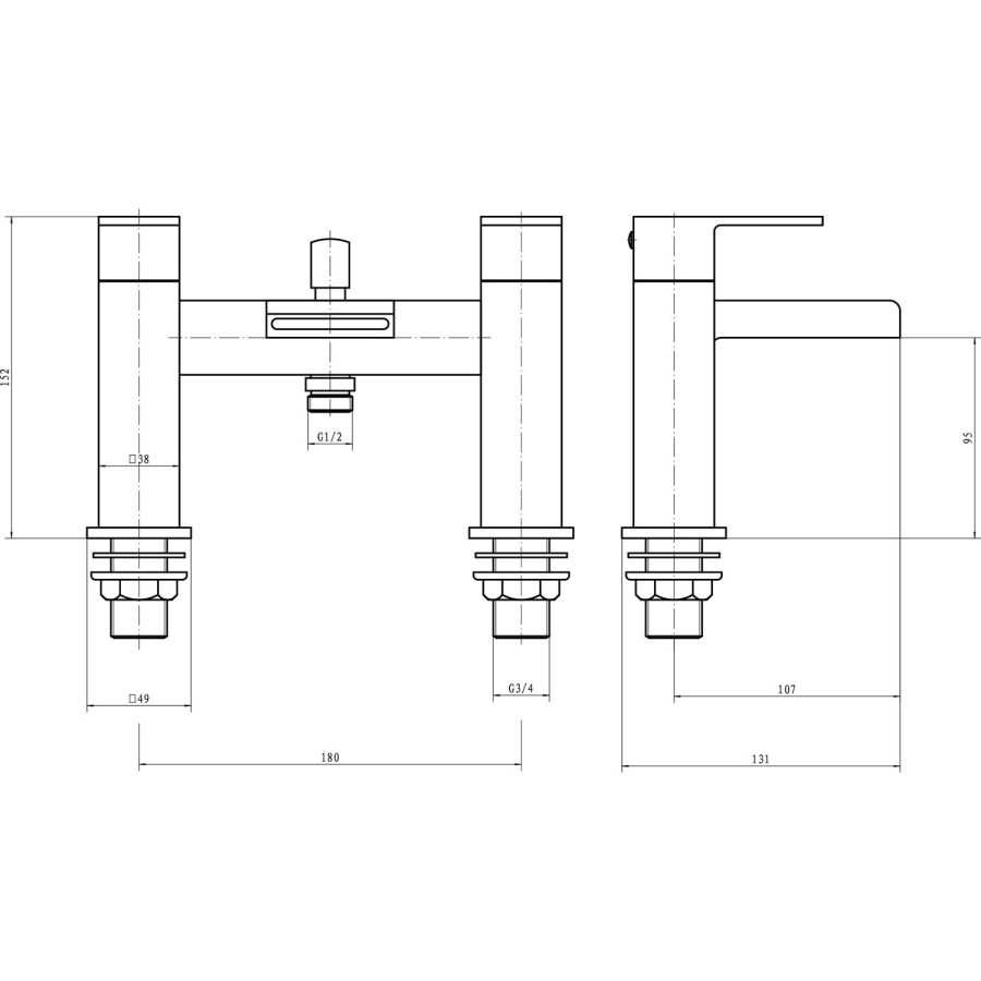 Aria Bath Shower Mixer Tap