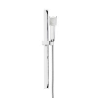 Chrome Flat Bar Style Shower & Slide Rail Kit