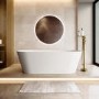 Freestanding Double Ended Stone Resin Solid Surface Bath 1650 x 750mm - Monaco