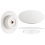 Matt White Stone Resin Bath Waste Cover