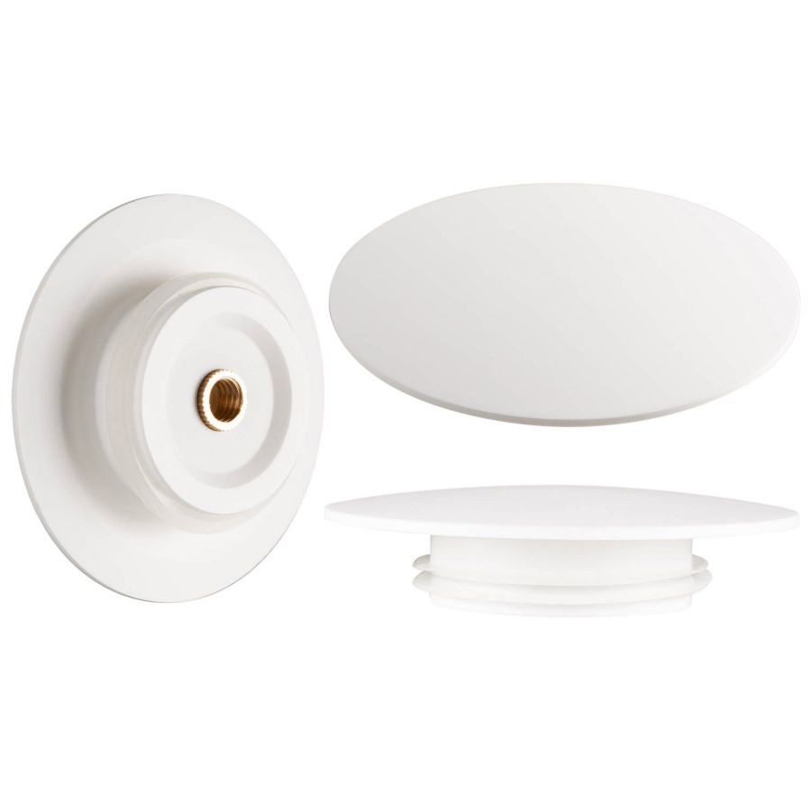Matt White Stone Resin Bath Waste Cover