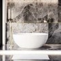 Freestanding Double Ended Stone Resin Solid Surface Bath 1500 x 720mm - Opal