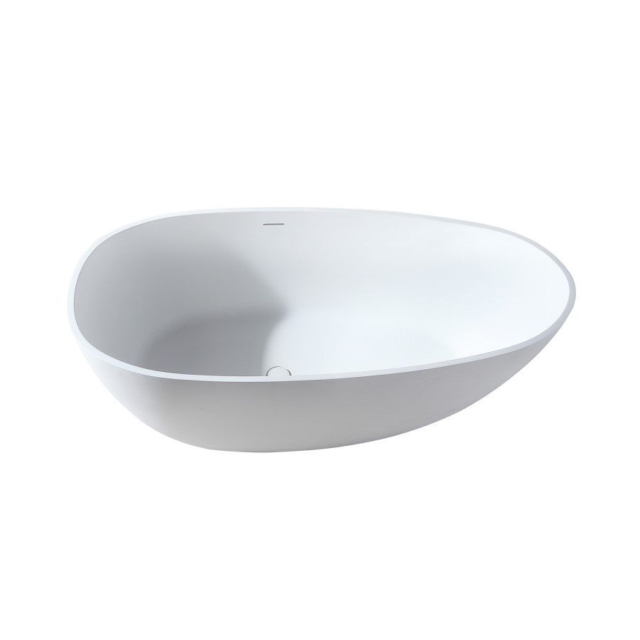 Freestanding Double Ended Stone Resin Solid Surface Bath 1700 x 860mm - Solace