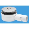 90mm x 25mm Water Seal Slim Shower Trap with 1&#189;&quot; Solvent Weld Outlet