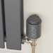 electriQ Smart Modern LED TRV Thermostatic Radiator Valves Wi-Fi Version Anthracite