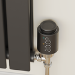 electriQ Smart Modern LED TRV Thermostatic Radiator Valves Wi-Fi Version Black