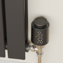 electriQ Smart Modern LED TRV Thermostatic Radiator Valves Wi-Fi Version Black
