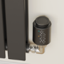 electriQ Smart Modern LED TRV Thermostatic Radiator Valves Wi-Fi Version Black