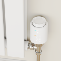 electriQ Smart Modern LED TRV Thermostatic Radiator Valves Wi-Fi Version White
