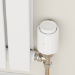 electriQ Smart Modern LED TRV Thermostatic Radiator Valves Wi-Fi Version White