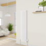 electriQ Smart Modern LED TRV Thermostatic Radiator Valves Wi-Fi Version White