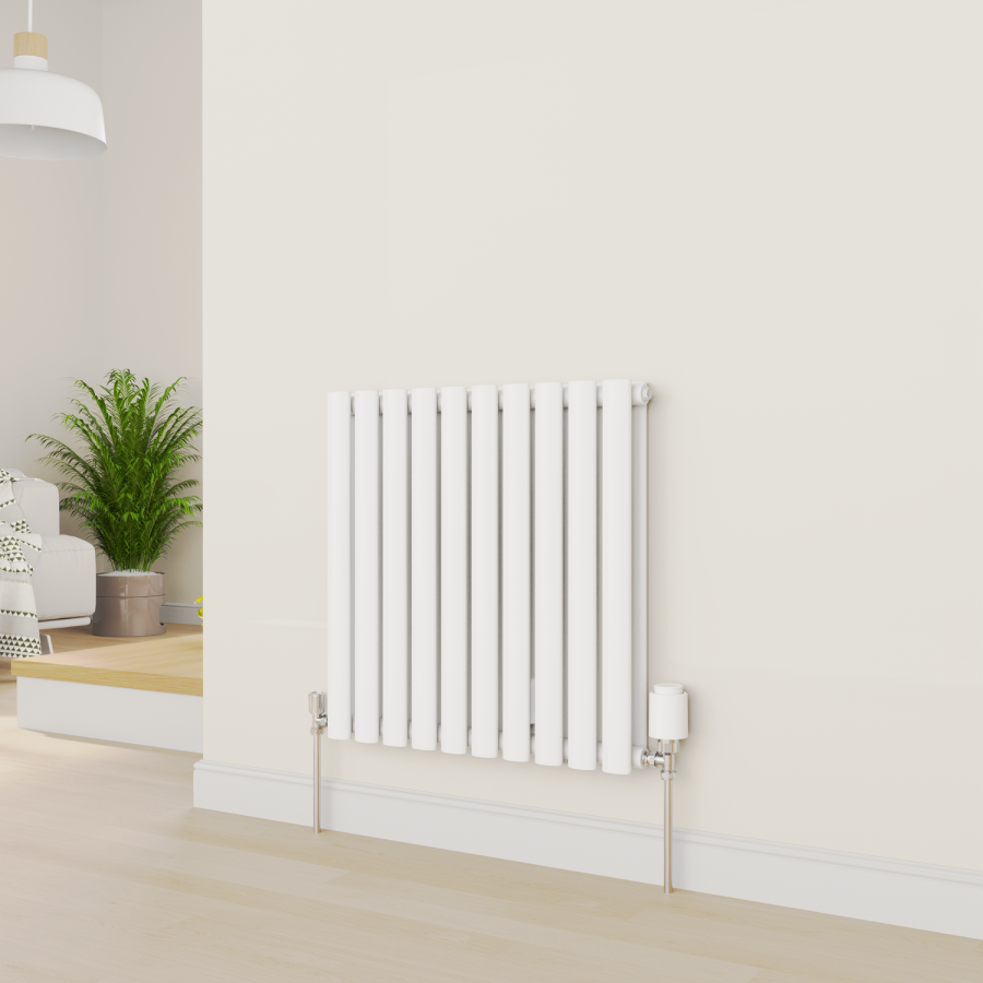 electriQ Smart Modern LED TRV Thermostatic Radiator Valves Wi-Fi Version White