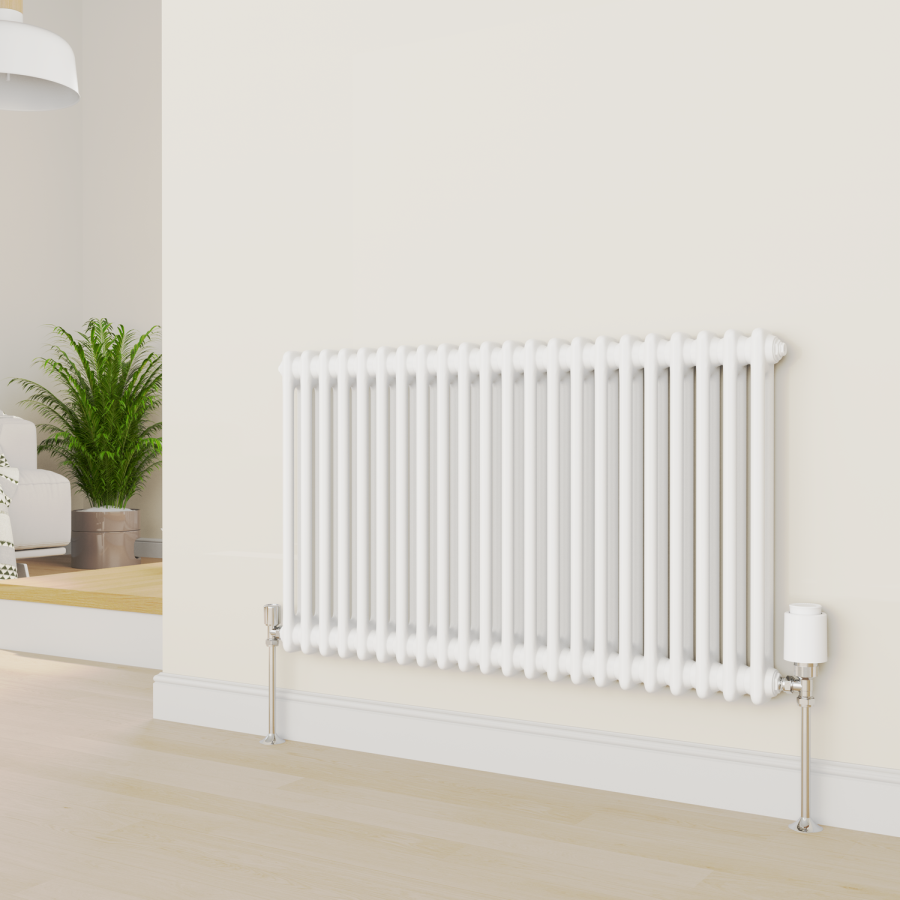 electriQ Smart Modern LED TRV Thermostatic Radiator Valves Wi-Fi Version White