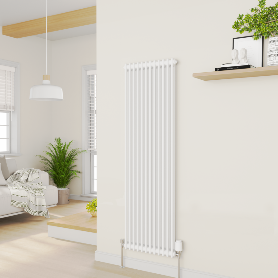 electriQ Smart Modern LED TRV Thermostatic Radiator Valves Wi-Fi Version White