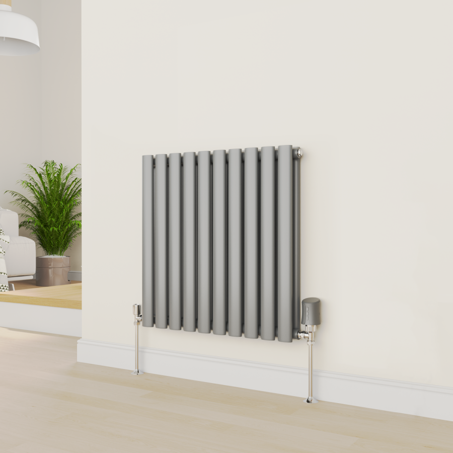 electriQ Smart Modern LCD TRV Thermostatic Radiator Valves Tuya Zigbee Version Anthracite