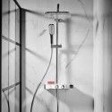 SWPBDIVCHR Triton Push Button Bar Diverter Thermostatic Mixer Shower Set - Chrome