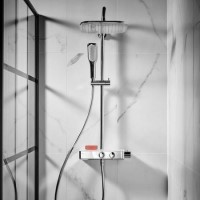 Triton Push Button Bar Diverter Thermostatic Mixer Shower Set - Chrome Triton Push Button Bar Diverter Thermostatic Mixer Shower Set - Chrome