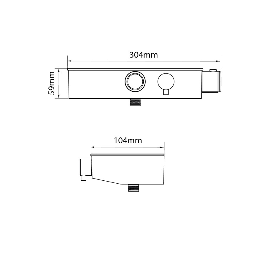 Triton Push Button Bar Diverter Thermostatic Mixer Shower Set - Chrome