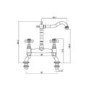 Reginox Cranked Classic Style Bridge Kitchen Mixer Tap - Samara CH