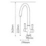 ALMOST PERFECT - Henley Swan Neck Kitchen Mixer Tap - Chrome