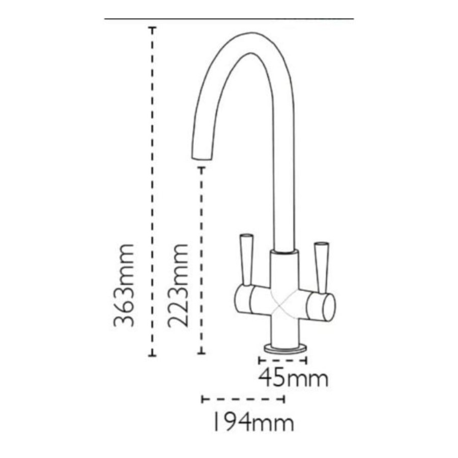 ALMOST PERFECT - Henley Swan Neck Kitchen Mixer Tap - Chrome