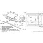 Refurbished Neff N70 T48FD23X2 80cm 5 Zone Induction Hob With TouchControl & CombiZone