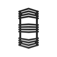 Metallic Black Bathroom Towel Radiator fits on an External Corner 735 x 300mm Metallic Black Bathroom Towel Radiator fits on an External Corner 735 x 300mm