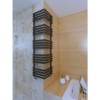 Metallic Black Bathroom Towel Radiator fits on an External Corner 1275 x 300mm