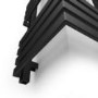 Metallic Black Bathroom Towel Radiator fits on an External Corner 1275 x 300mm