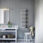 Heban and Soft White Vertical Bathroom Towel Radiator 1200 x 500mm