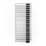 Heban and Soft White Vertical Bathroom Towel Radiator 1200 x 500mm