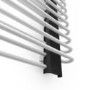 Heban and Soft White Vertical Bathroom Towel Radiator 1200 x 500mm