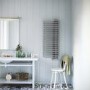 Metallic Grey and Silver Vertical bathroom Towel Radiator 1200 x 500mm