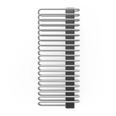 Metallic Grey and Silver Vertical bathroom Towel Radiator 1200 x 500mm