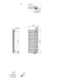 Metallic Grey and Silver Vertical bathroom Towel Radiator 1200 x 500mm