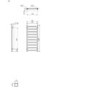 Graphite Vertical Bathroom Towel Radiator with Square Rails 1200 x 500mm