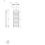 Graphite Vertical Bathroom Towel Radiator with Square Rails 1440 x 500mm
