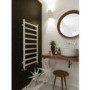 Soft White Vertical Bathroom Towel Radiator with Square Rails 1080 x 500mm