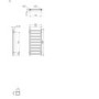 Soft White Vertical Bathroom Towel Radiator with Square Rails 1080 x 500mm