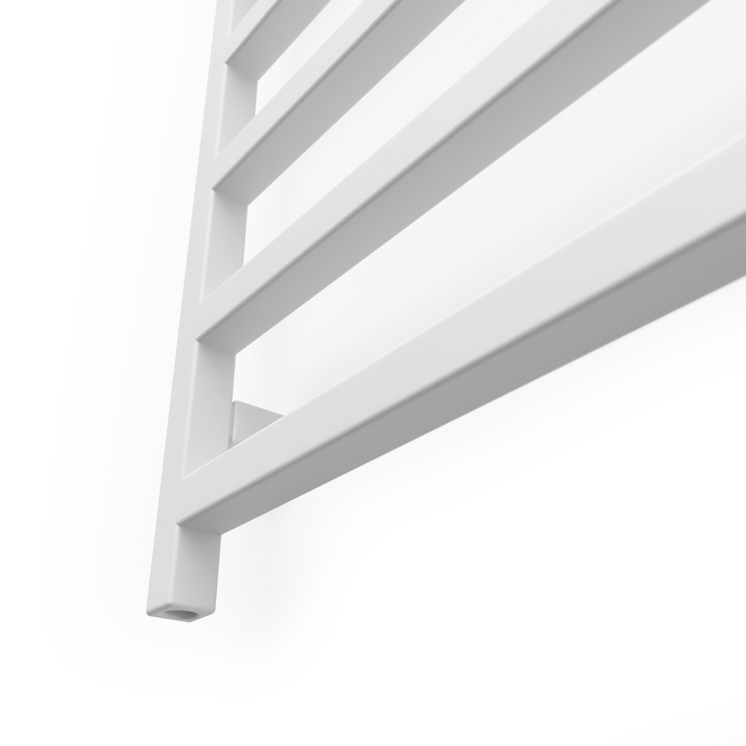 Soft White Vertical Bathroom Towel Radiator with Square Rails 1200 x ...