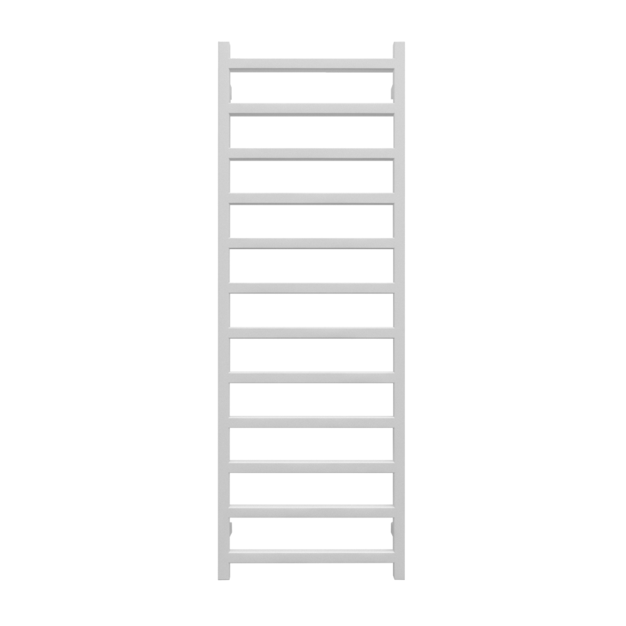 Soft White Vertical Bathroom Towel Radiator with Square Rails 1440 x 500mm
