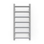 Metallic Silver Vertical bathroom Towel radiator 840 x 400mm